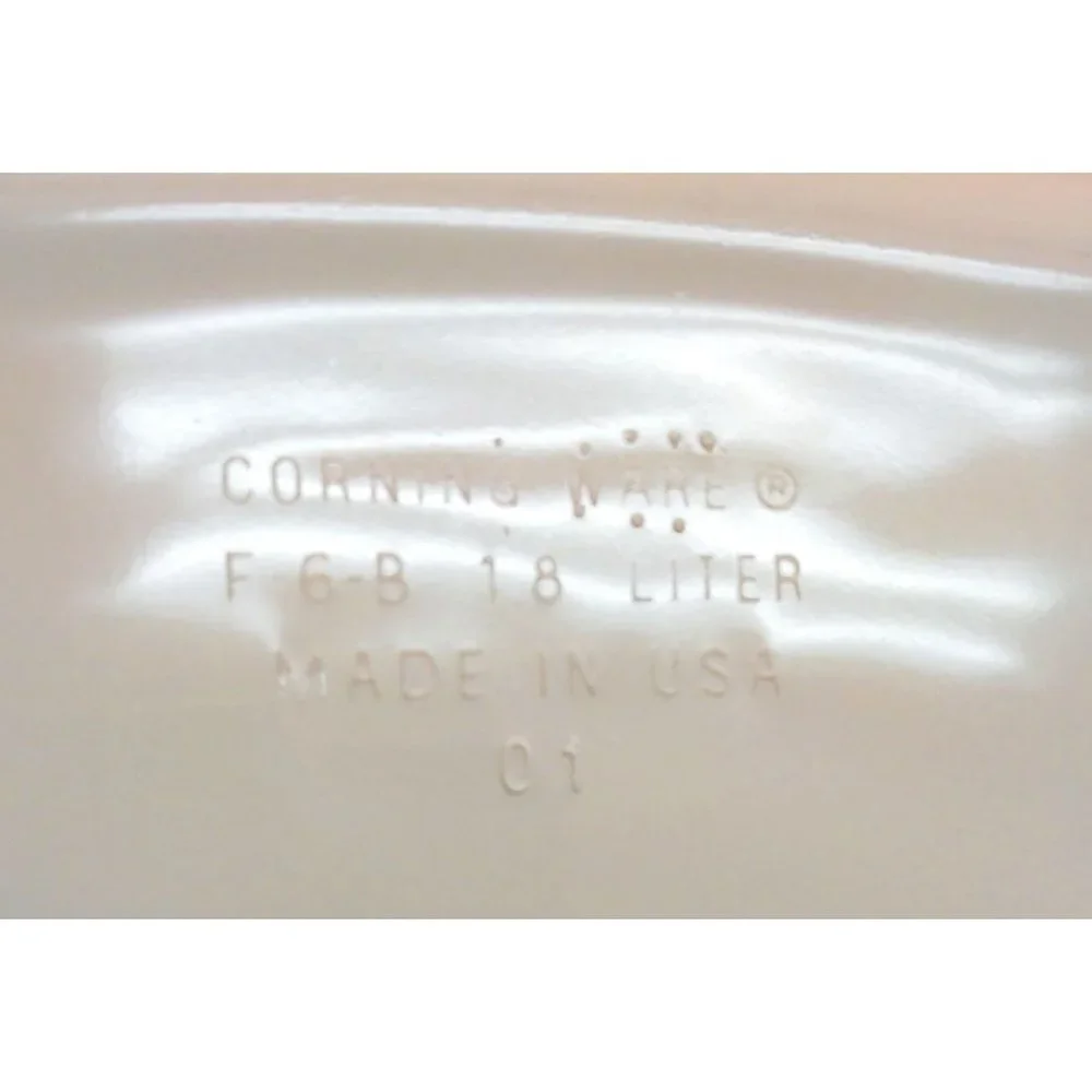 Vintage CorningWare F-6-B French White Casserole Baking Dish